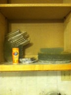 How many dishes were actually lost?  Who knows.  There's still plenty in the new home....with the popcorn.