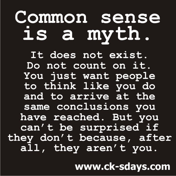 common sense