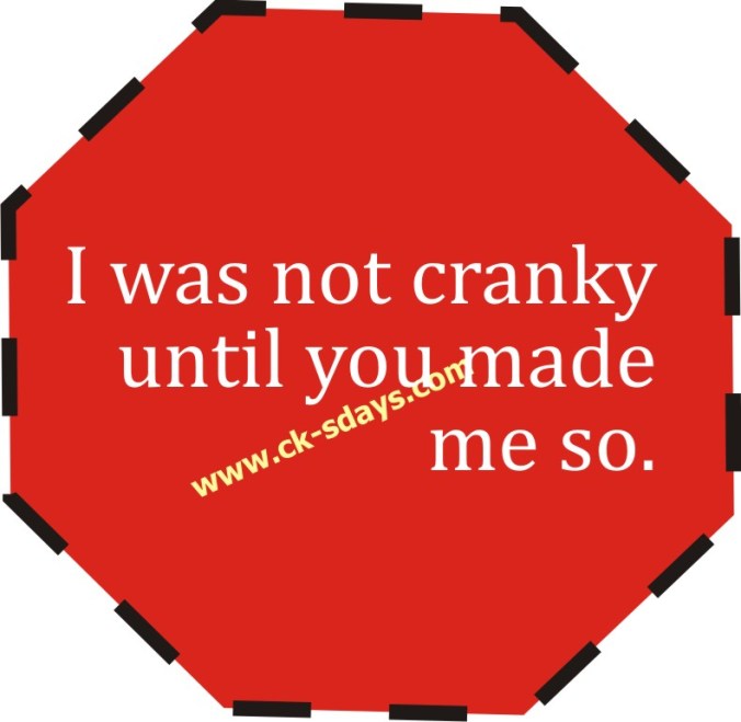 thanks for making me cranky