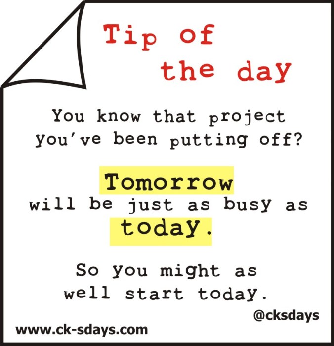 tip of the day procrastination