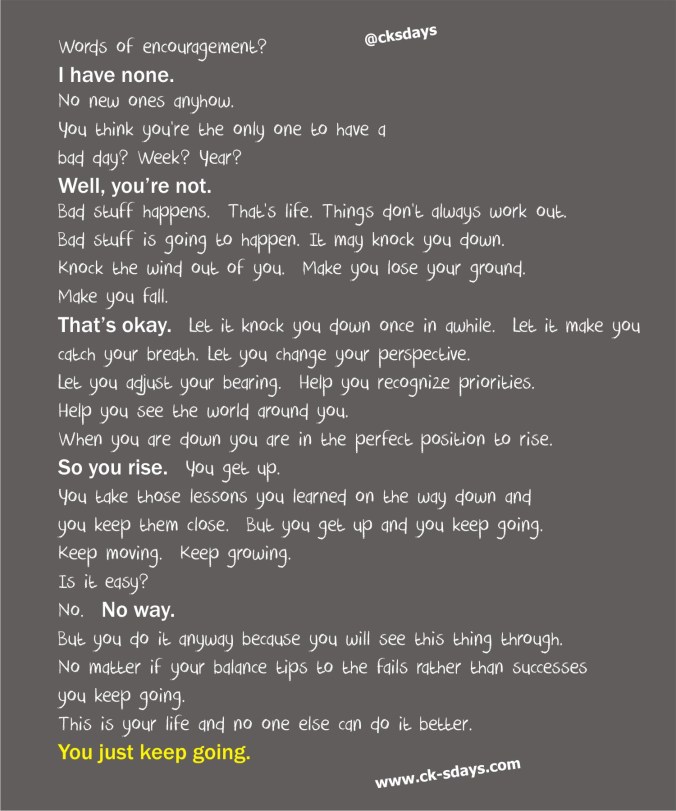 words of encouragement