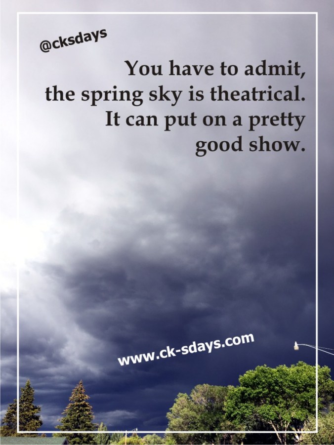 theatrical spring sky