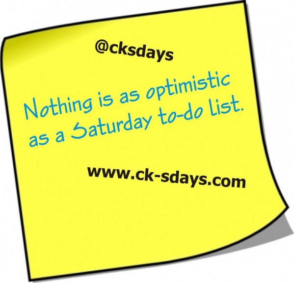 saturday morning optimism